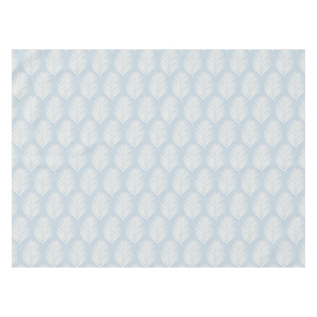 Nappe Crème de feuille de palmier et bleu clair (Devant (Horizontal))