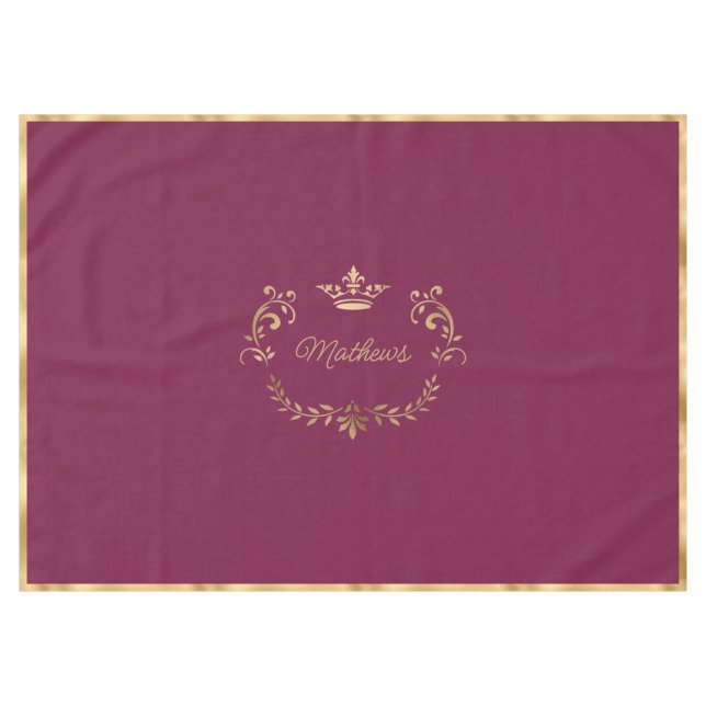 Nappe Crête de la Couronne de framboise Personnalisée (Devant (Horizontal))