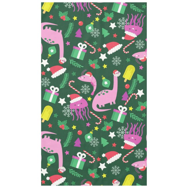 Nappe crevettes de noël dinosaure méduse père Noël (Devant)