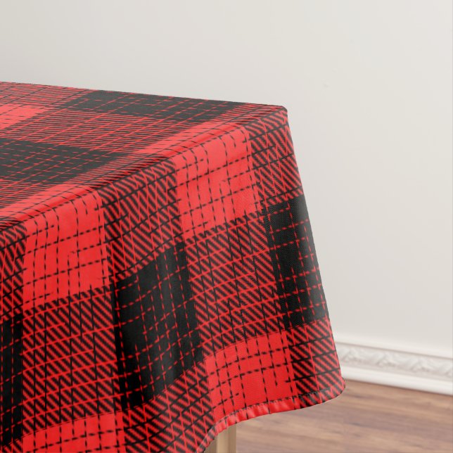 Nappe Croix à carreaux rouge et noir Buffalo Check (In Situ)