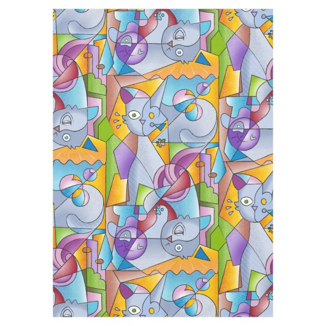 Nappe Cubist Cats - The Mininos (Devant)