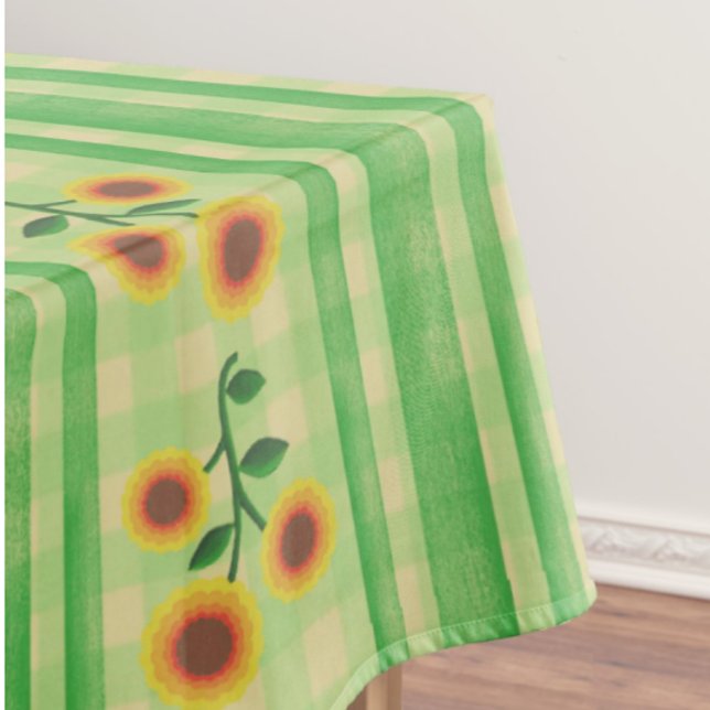 Nappe Cuisine de campagne vintage vert jaune rustique  (Welcome Spring and Summer!)