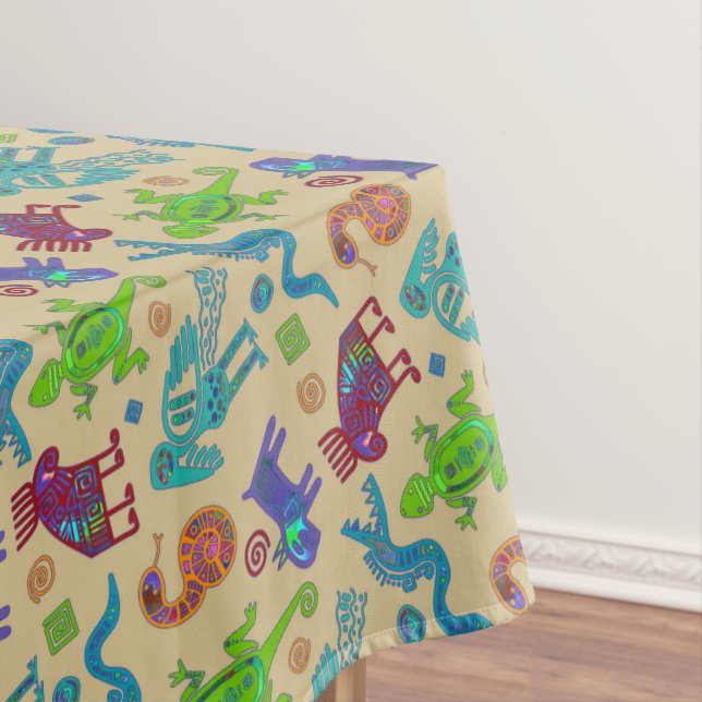 Nappe Culture mexicaine Motif tribal primitif 1 (In Situ)