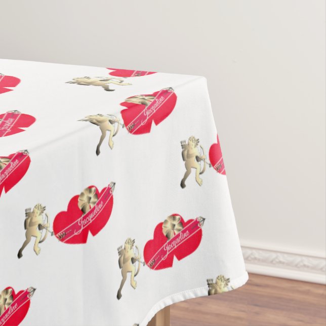 Nappe Cupid w/Hearts Tablecloth (In Situ)