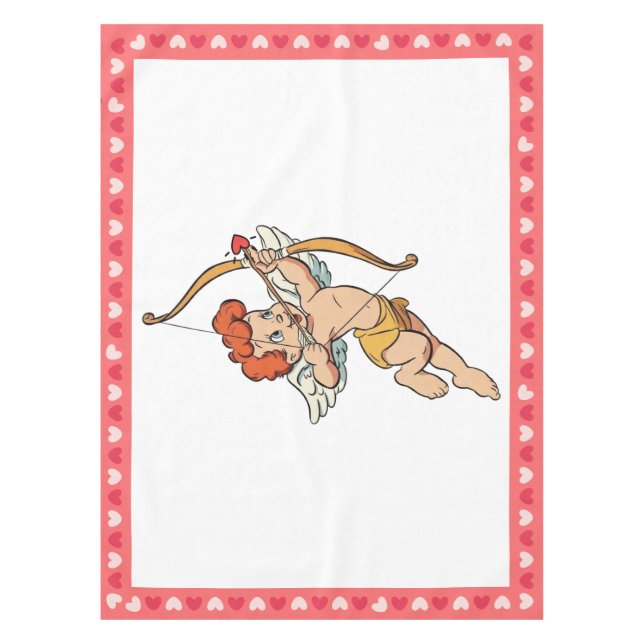 Nappe Cupidon classique/vintage de la Saint-Valentin (Devant)
