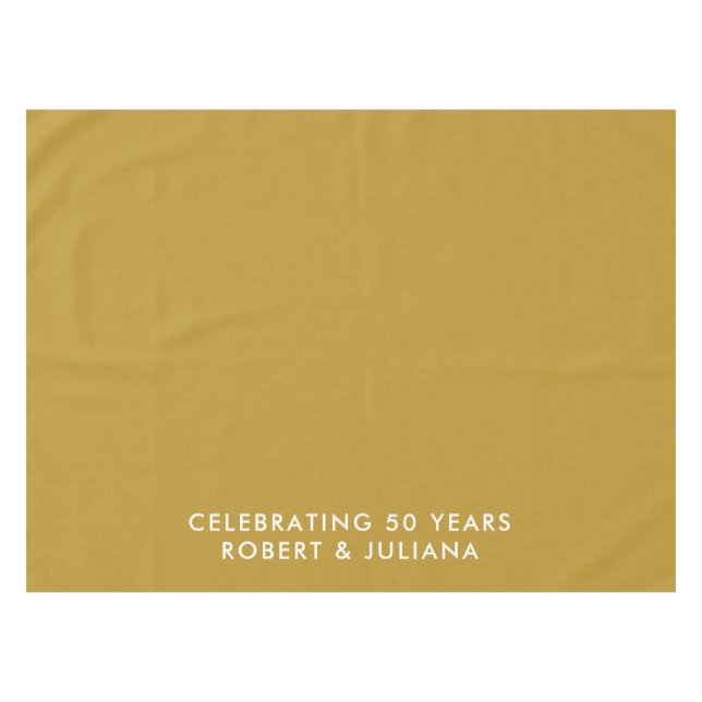 Nappe Custom Elegant Modern Gold 50th Anniversary Party (Devant (Horizontal))