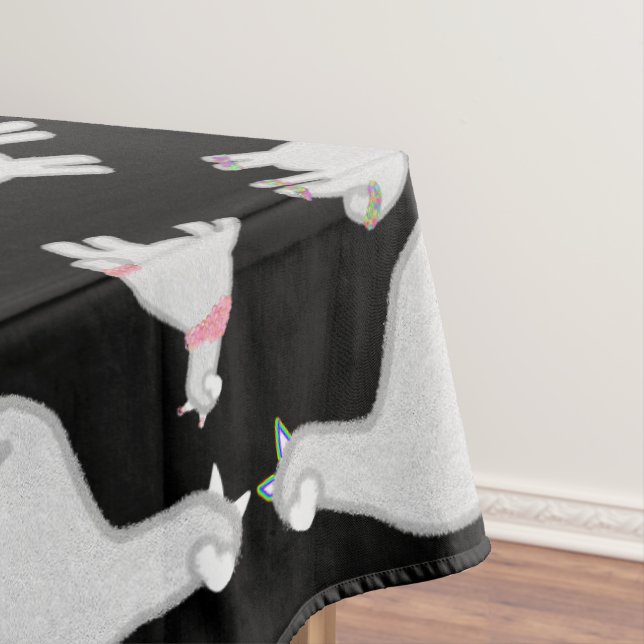Nappe Cute Alpacas avec parties scintillant bulles fleur (In Situ)