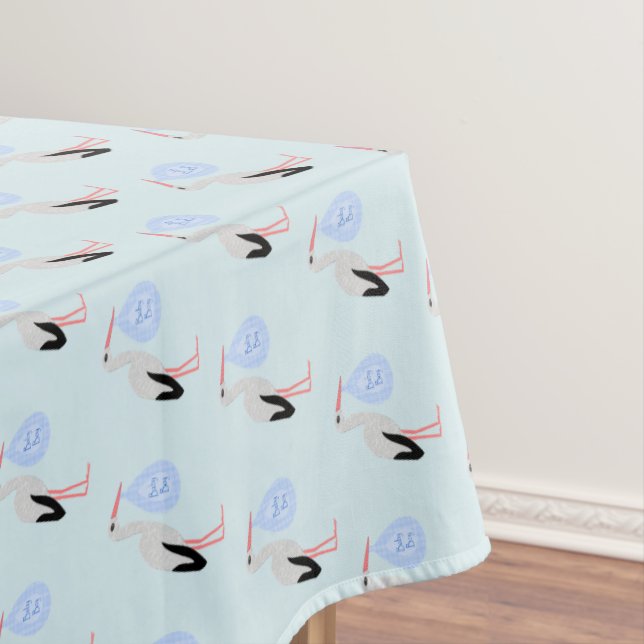 Nappe Cute Blue Baby Boy Baby shower de cigogne (In Situ)