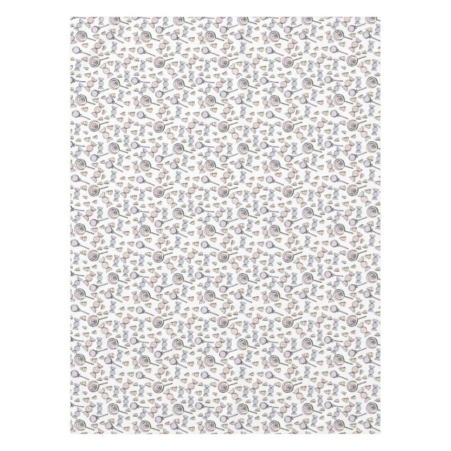 Nappe Cute Candy Anniversaire de enfant Blanc (Devant)