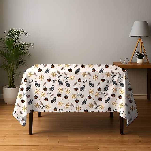 Nappe Cute Citrouille Chat Noir Halloween Motif (Créateur téléchargé)