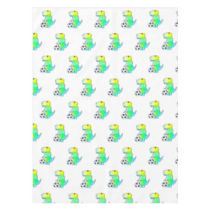 Nappe Cute Dinosaur Aime Le Football Aquarelle