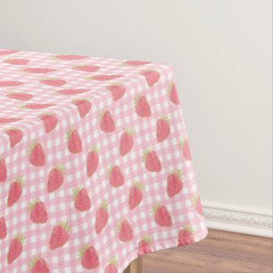 Nappe Cute fraise rose En vichy pique-nique