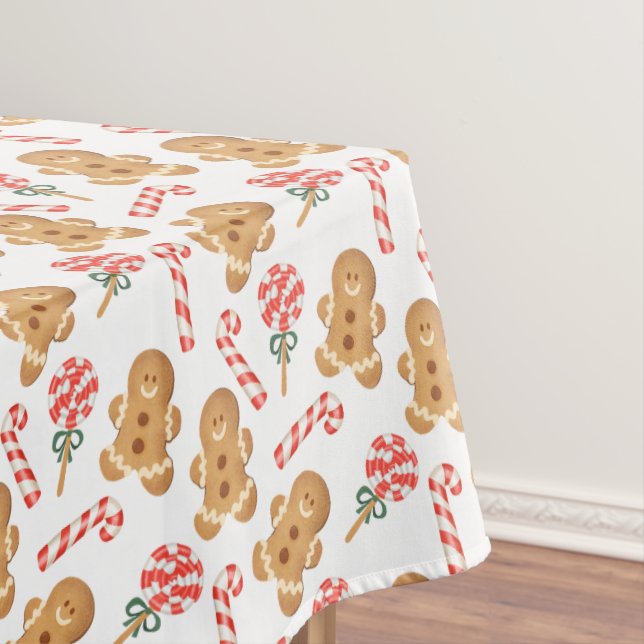 Nappe Cute Gingerbread Homme Sucres de canne de vacances (In Situ)