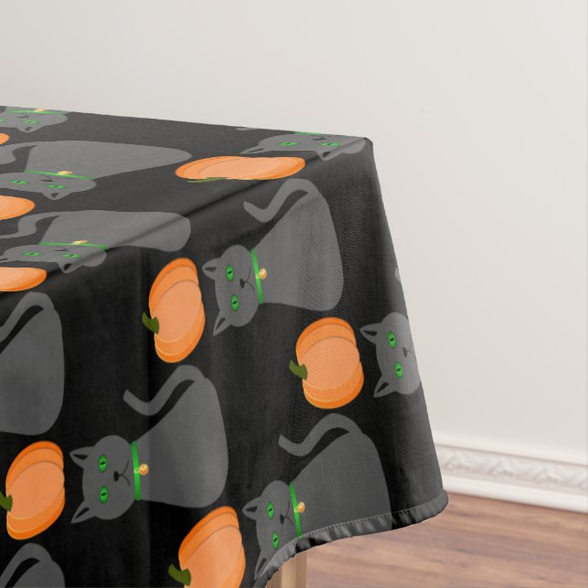 Nappe Cute Halloween Chat et Citrouille Motif (In Situ)