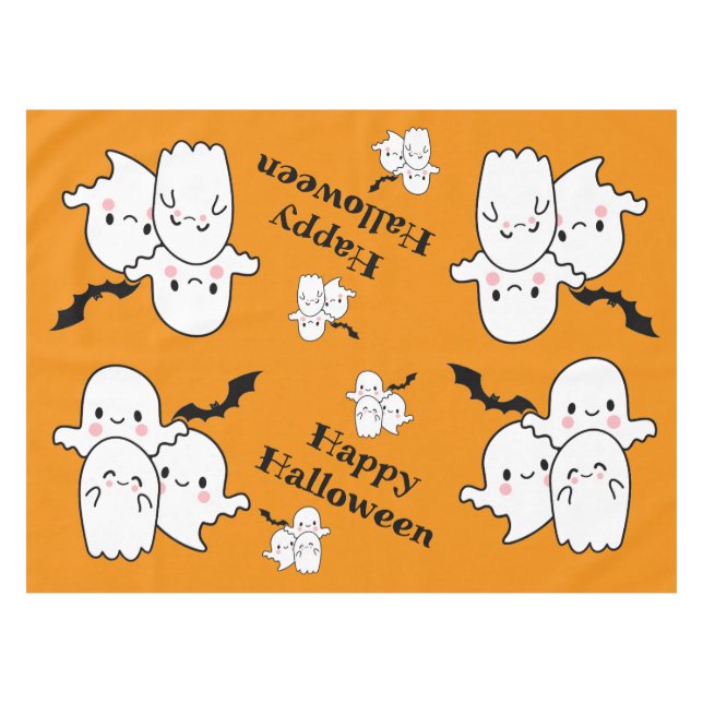 Nappe Cute Halloween Ghosts Bats Personnaliser (Devant (Horizontal))