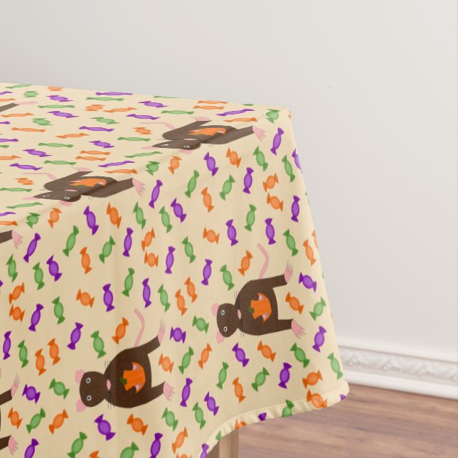 Nappe Cute Halloween Rat et Citrouille (In Situ)