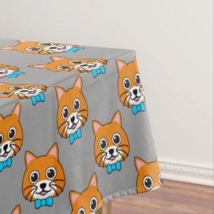 Nappe Cute Happy Ginger Cat avec Papillon