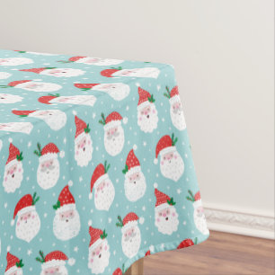Nappe Cute Happy Père Noël têtes à la menthe