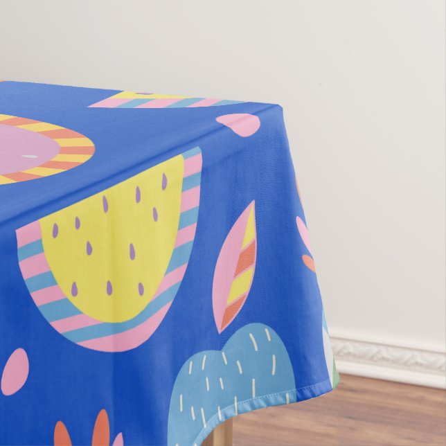 Nappe Cute Motif de fruits scandinaves Bleu Whimsical (In Situ)