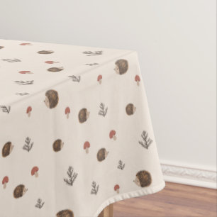 Nappe Cute Motif forestier de Hérisson et Champignons