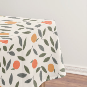 Nappe Cute Orange et Motif Feuille