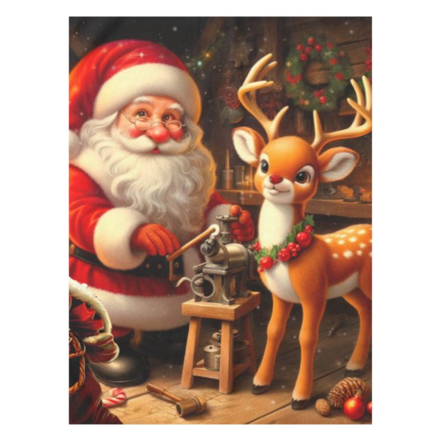Nappe Cute Père Noël et Reindeer (Devant)