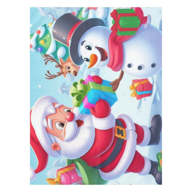 Nappe Cute Père Noël et Snowman (Devant)