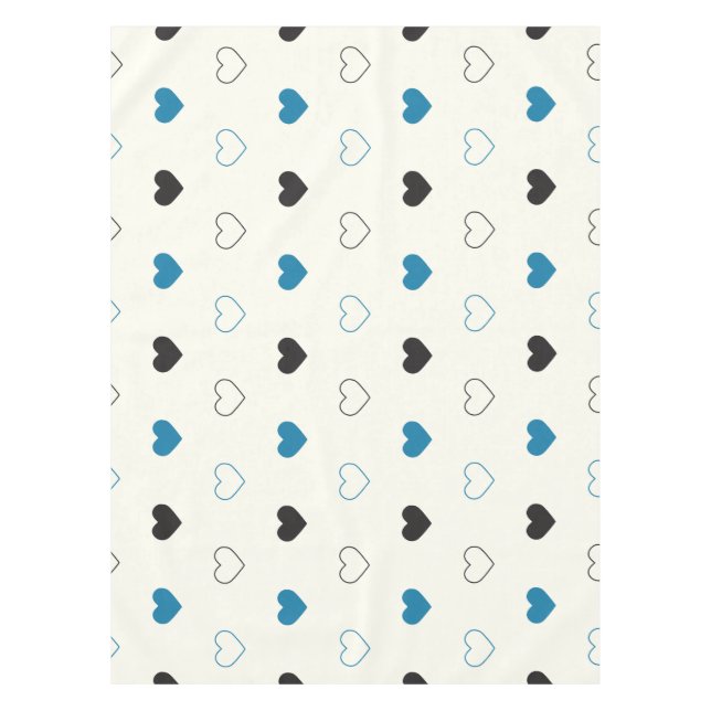 Nappe Cute Simple Heart Pattern blue black cream (Devant)