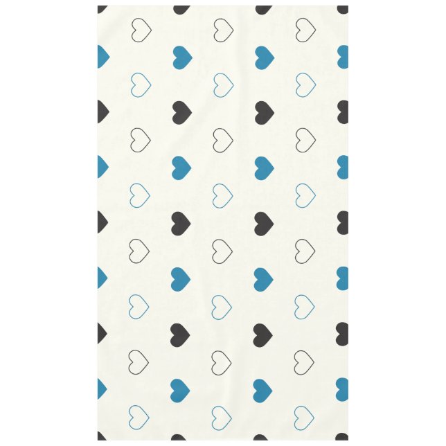 Nappe Cute Simple Heart Pattern blue black cream (Devant)