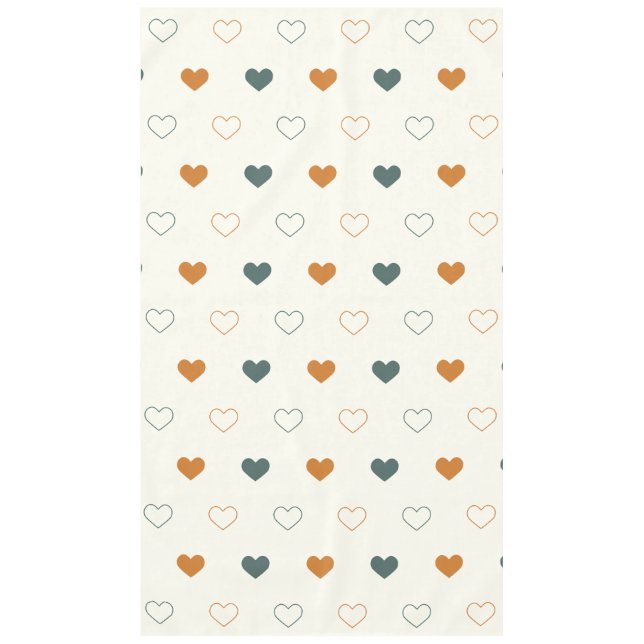 Nappe Cute Simple Heart Pattern Orange Cream Green (Devant)