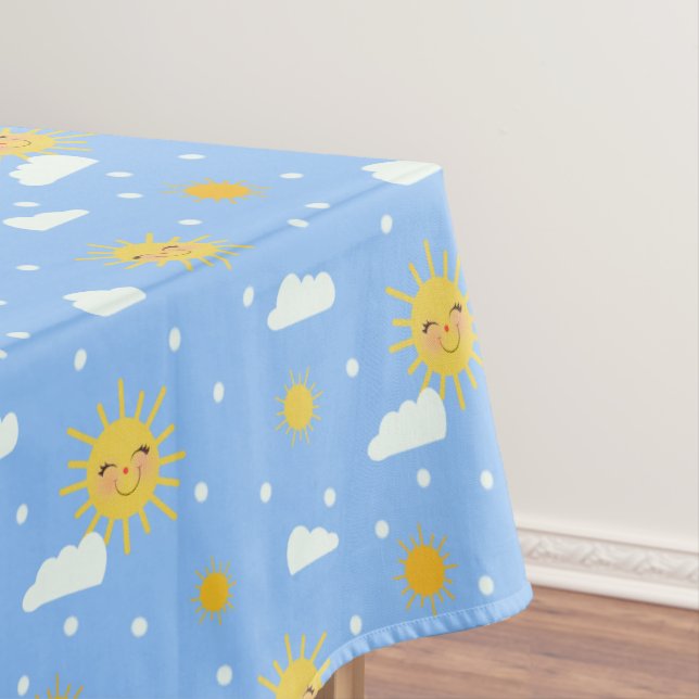 Nappe Cute Sunshine Ciel nuageux Motif (In Situ)