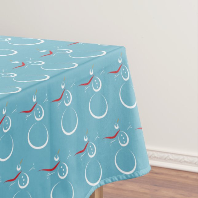 Nappe Cyan d'hiver Cute Snowman Motif (In Situ)