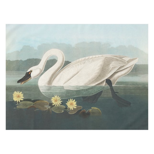 Nappe cygne audubon cygnes d'eau blanche (Devant (Horizontal))