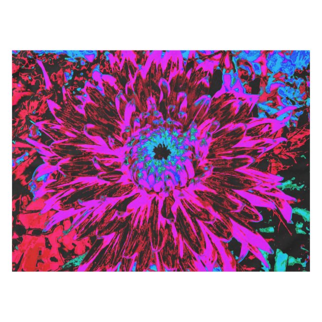 Nappe Dahlia rouge, violet et noire (Devant (Horizontal))