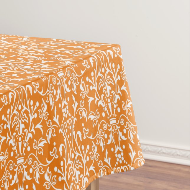 Nappe Damas orange et blanc (In Situ)