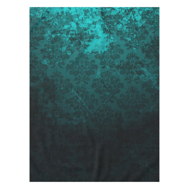 Nappe Damas Turquoise de luxe (Devant)