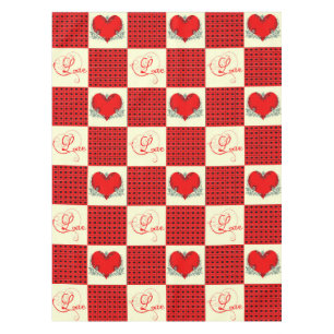Nappe damier de la Saint-Valentin