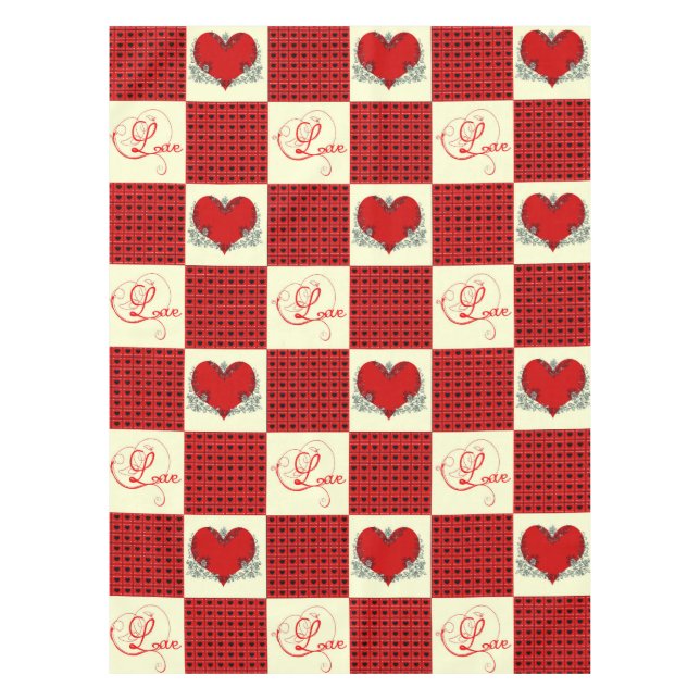 Nappe damier de la Saint-Valentin (Devant)