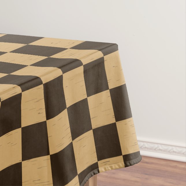 Nappe Damier marron et beige classique  (In Situ)