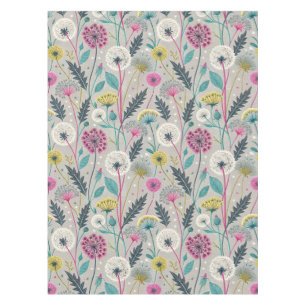 Nappe Dandelion et feuillage vibreux Motif sans couture