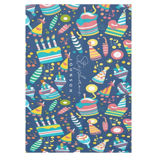 Nappe d'anniversaire personnalisée, Nom personnali (Devant)