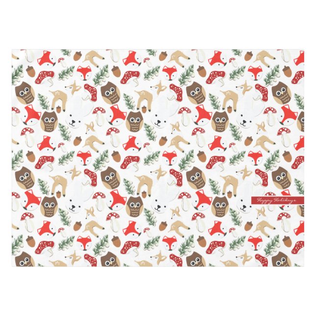 Nappe Dans la forêt Motif de Noël (Devant (Horizontal))