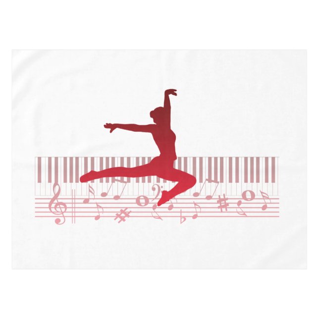 Nappe Danseur de ballet sur un clavier           (Devant (Horizontal))