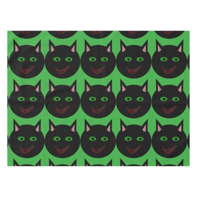 Nappe de chat noir d'Halloween (Devant (Horizontal))