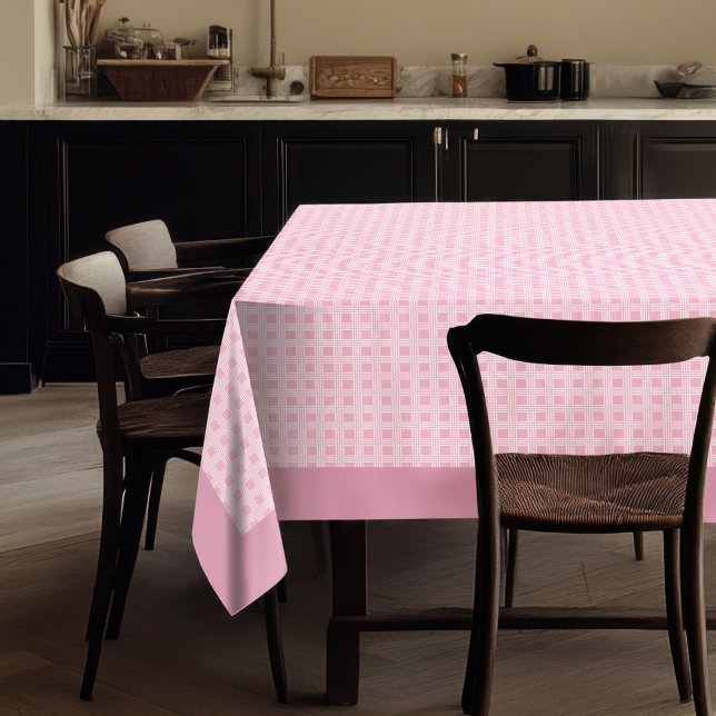 Nappe de chèque rose vintage pour la maison (Vintage-Inspired Pink Check Tablecloth for Home)