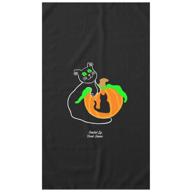 Nappe de Citrouille de chat noir (Devant)