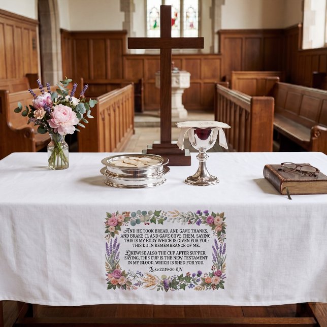 Nappe de communion à fausse broderie Luke 22:19-20 (Créateur téléchargé)