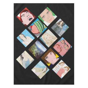 Nappe de coton de noir de photo de mosaïque