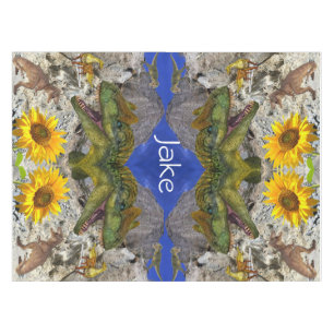 Nappe de dinosaure floral tournesol