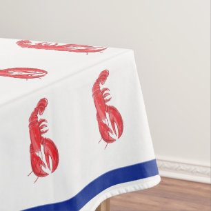 Nappe de fête côtière nautique / Bordure bleue hom